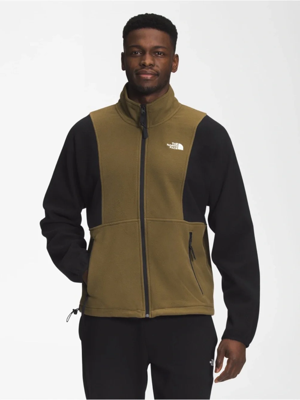 The North Face Men's TKA Attitude Full-Zip Fleece Jacket Military Green